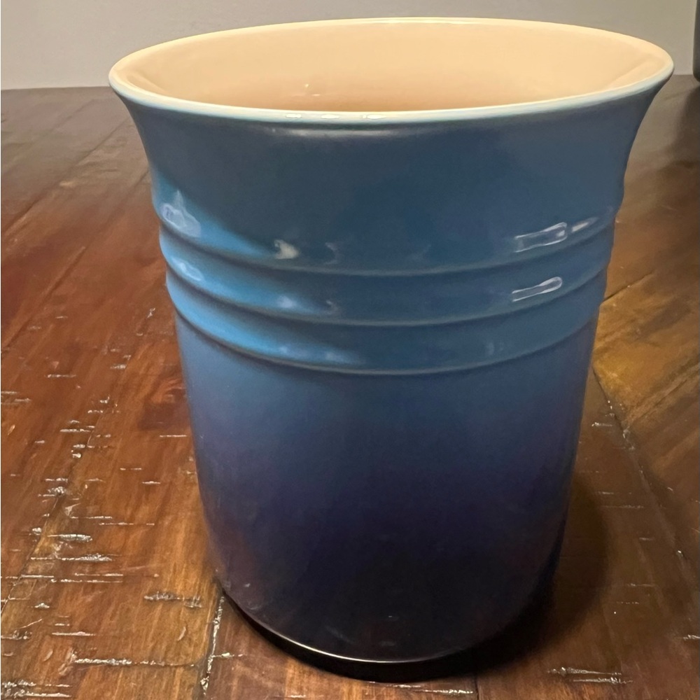 Le Creuset Stoneware Azure Blue Utensils Crock